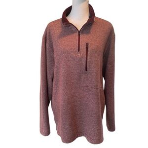 Men’s Magellan Outdoors Heather Red Quarter-Zip Pullover EUC Size large